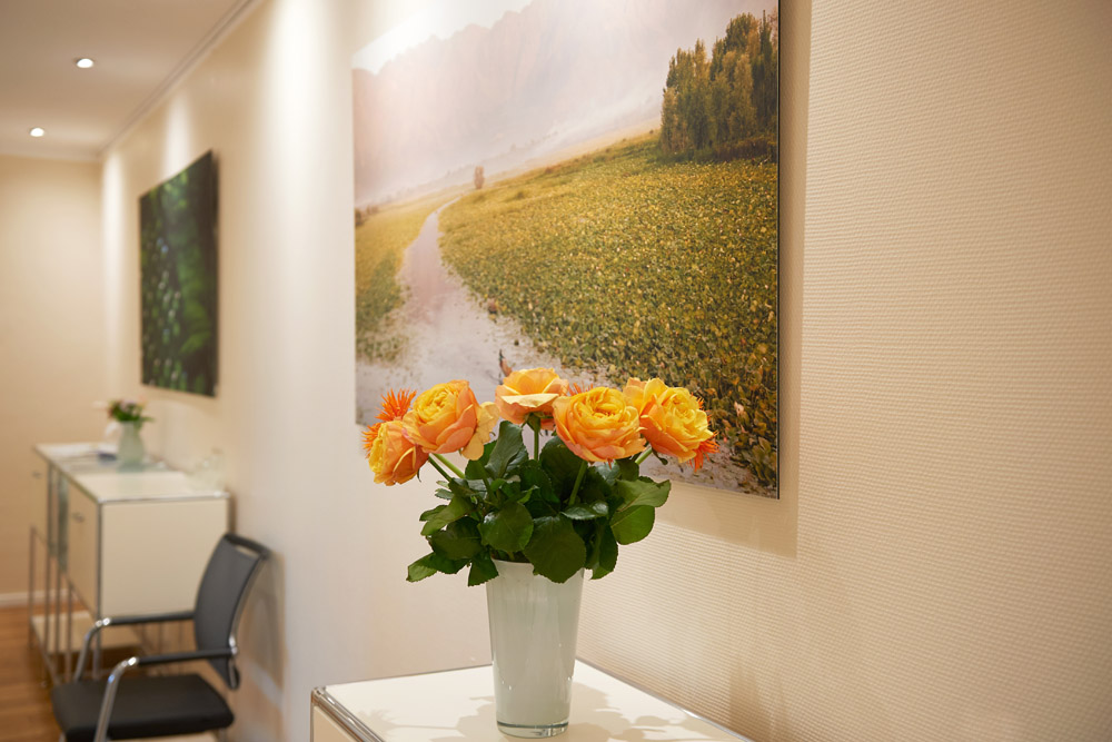 Blumen in Arzpraxis