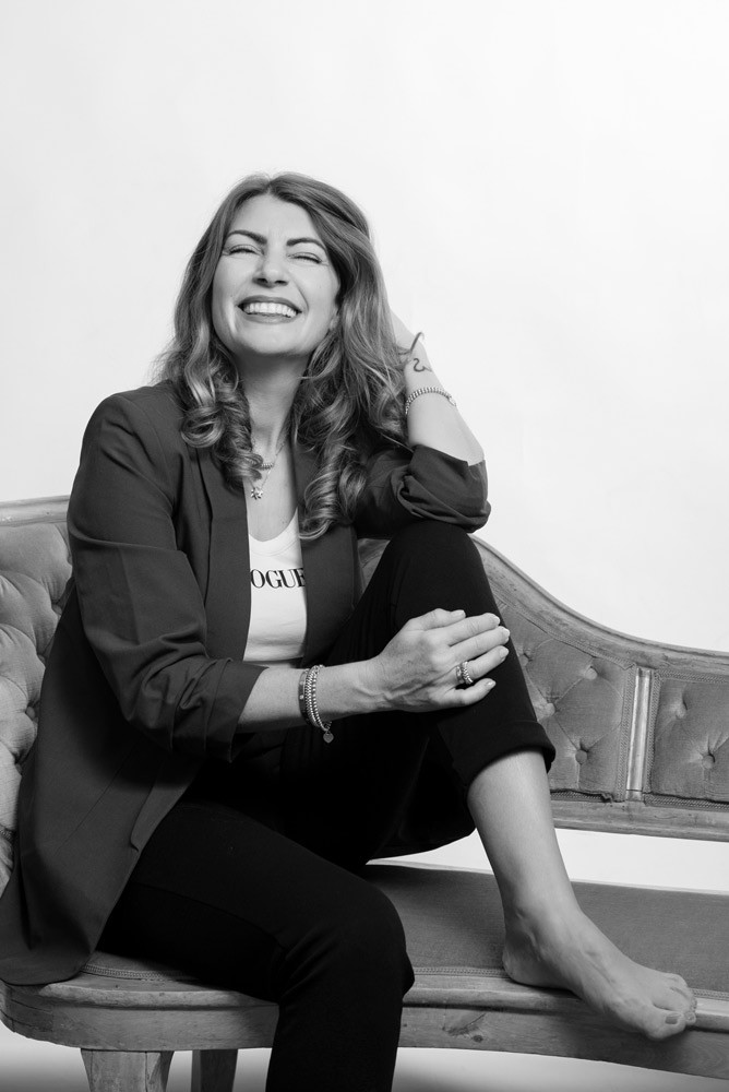 schwarz-weiß Businessportrait im Fotostudio